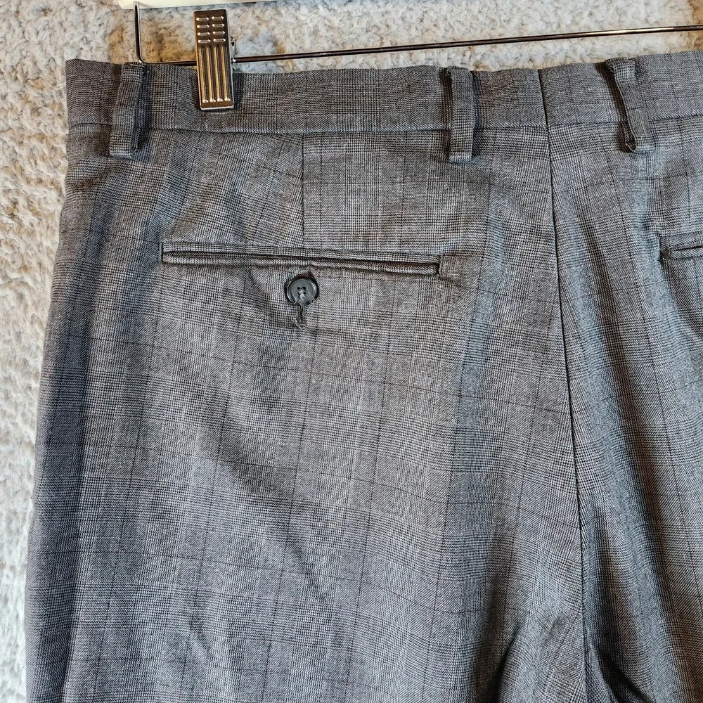 Banana Republic Dress Pants Men's 34x32 Gray Standard Fit Stretch Straight Leg